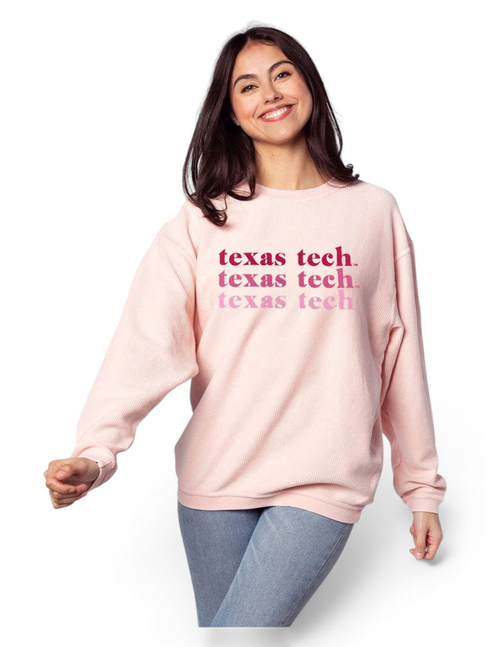 Texas Tech Red Raiders "On Repeat" Corded Crew – Front view