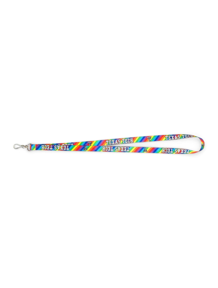 Texas Tech Red Raiders Rainbow Lanyard – Front view