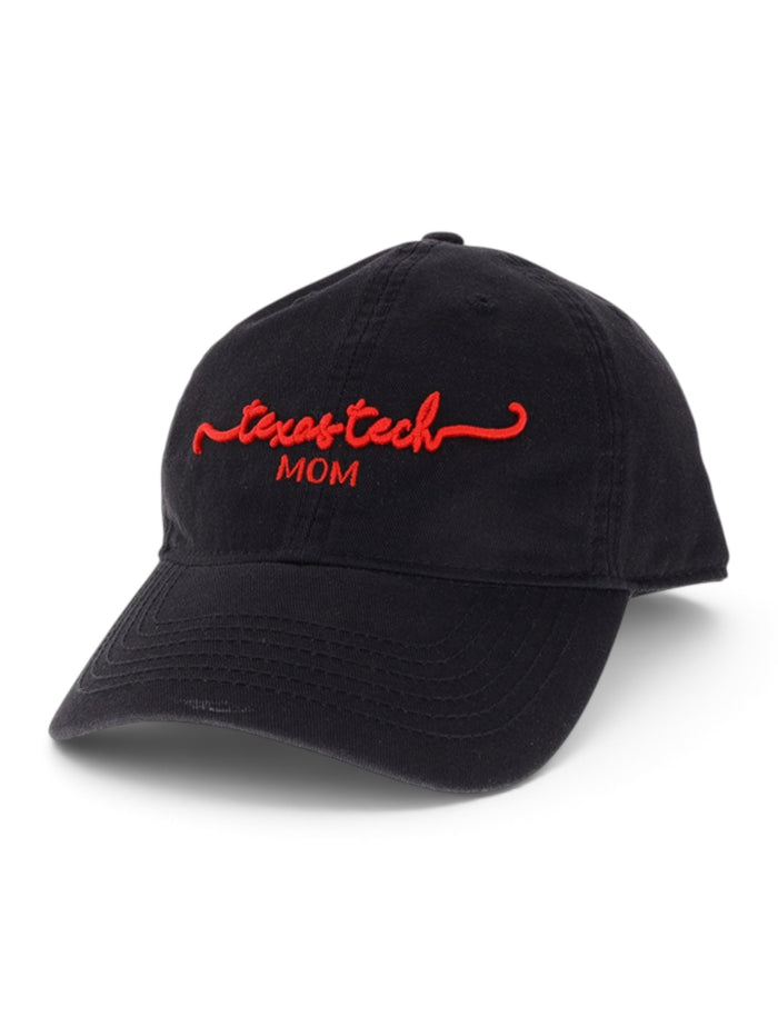 Texas Tech Red Raiders Script Mom Adjustable Cap – Front view