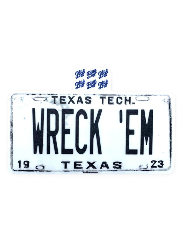 Texas Tech Red Raiders "State License" Decal – Front view