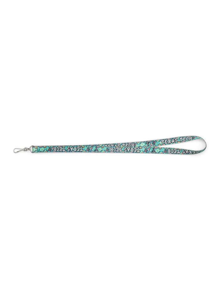Texas Tech Red Raiders Turquoise Paisley Lanyard – Front view