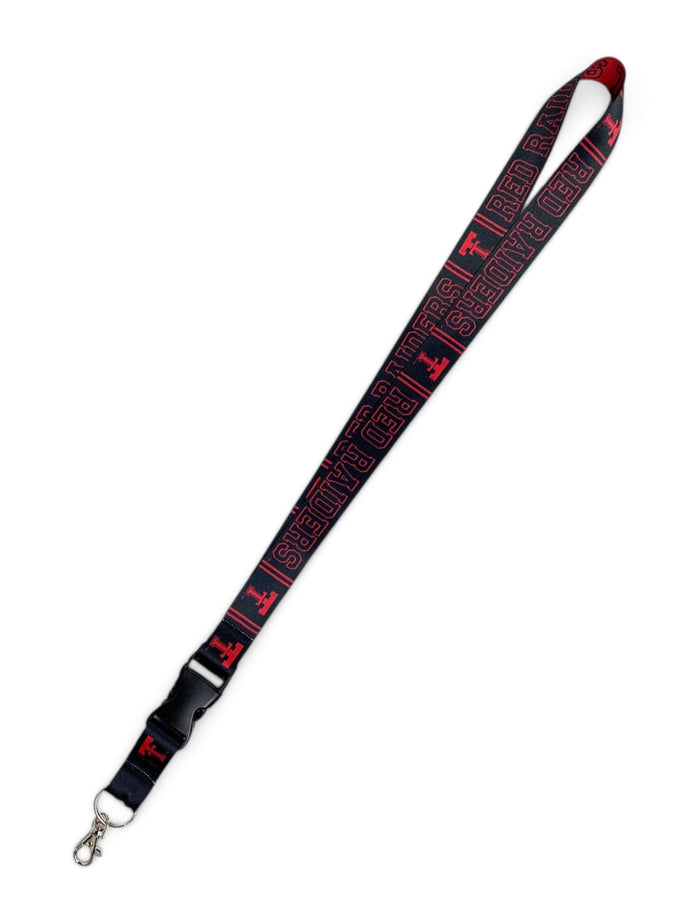 Texas Tech Red Raiders Vault Double T Double Sided Lanyard – Front view