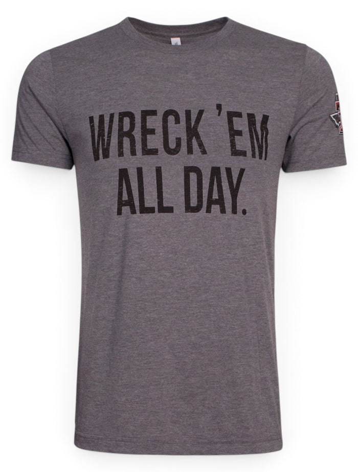Texas Tech Red Raiders "Wreck Em All Day" T-Shirt – Front view