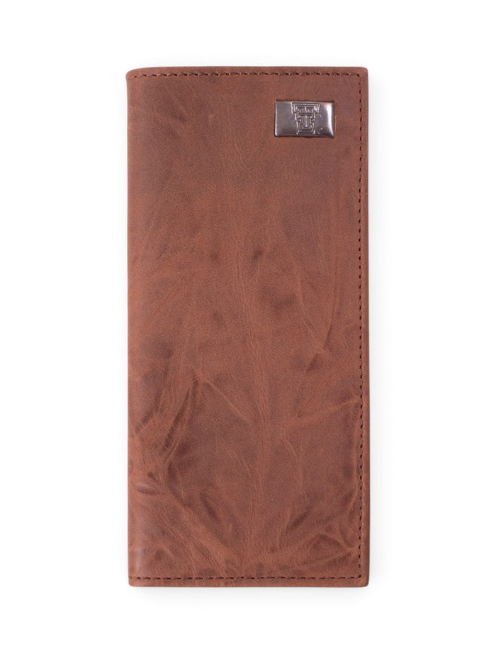 Texas Tech "Secretary" Brown Leather Tall Wallet – Front view