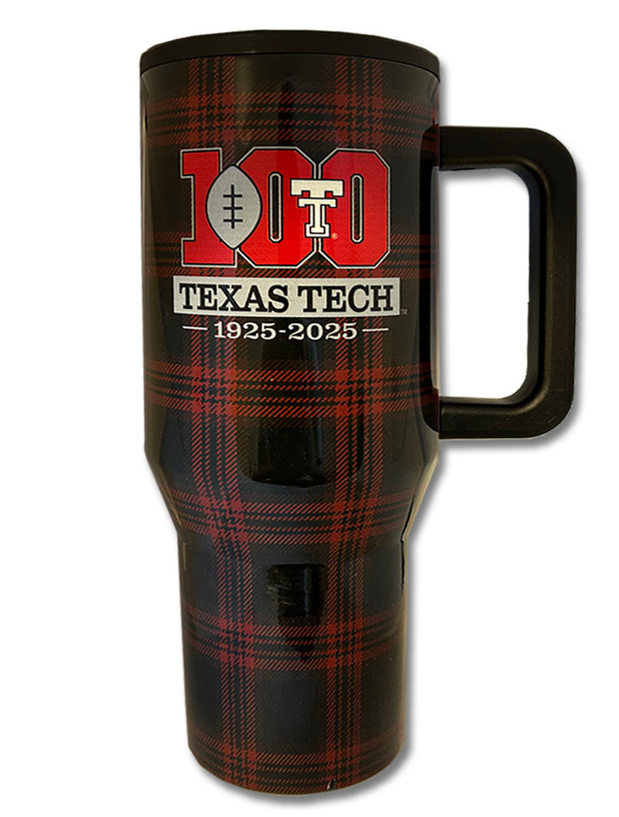 Texas Tech "100 Year Football" Plaid 40oz Tumbler