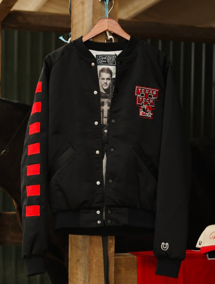 YOUTH Texas Tech Dark Horse "Legacy Player" 100 Year Varsity Jacket