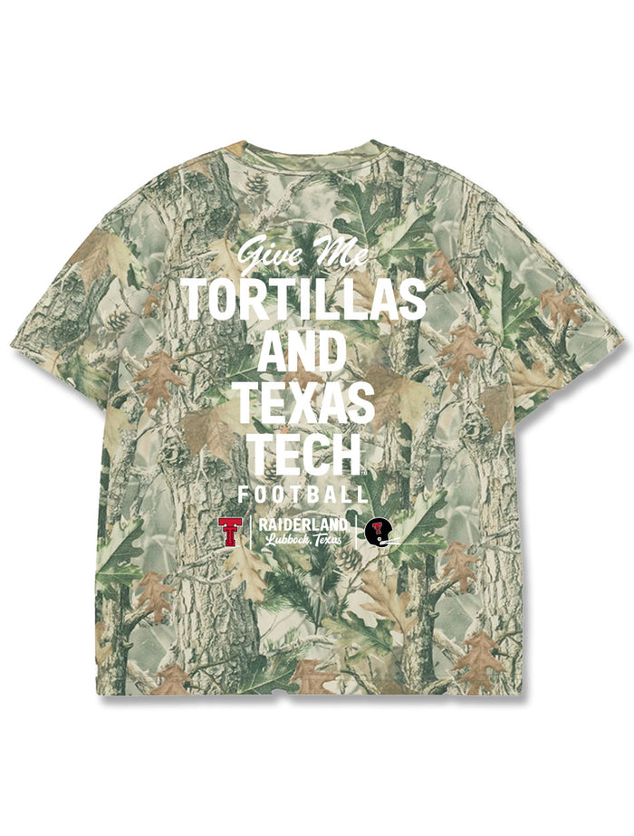 Texas Tech "Give Me Tortillas" Washed Camo Short Sleeve T-Shirt