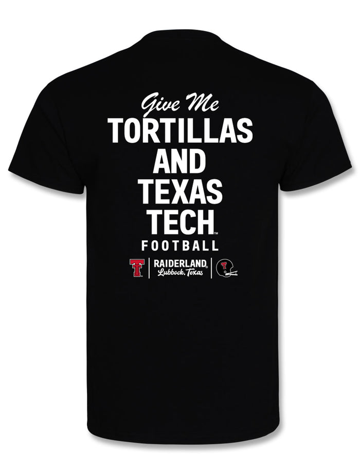 Texas Tech "Give Me Tortillas" Black Short Sleeve T-Shirt