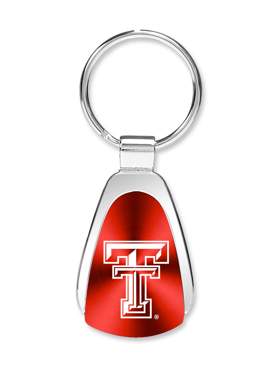 Texas Tech Laser Engraved Double T on Black Keychain