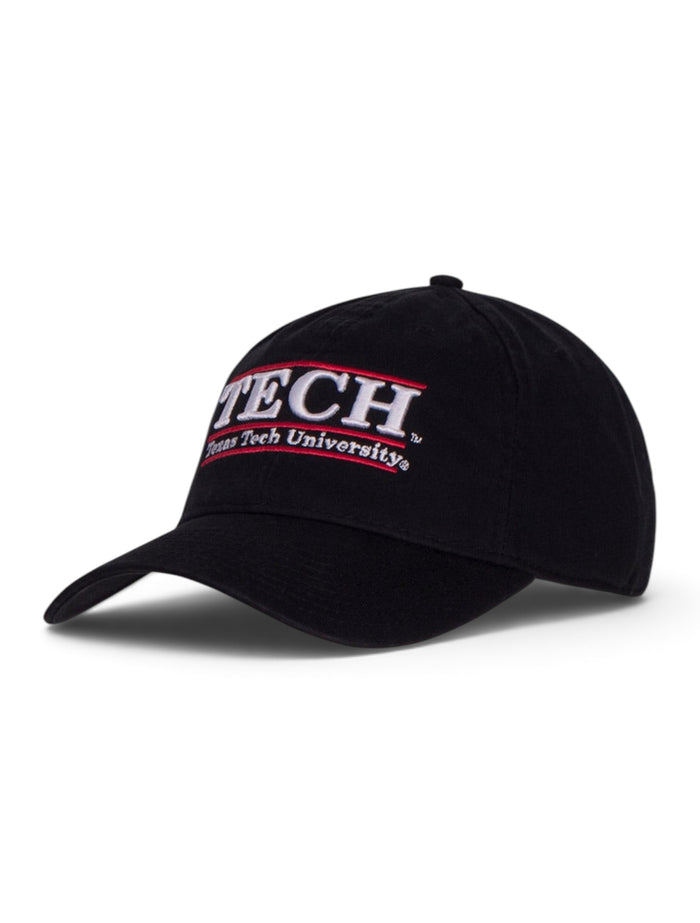 The Game Texas Tech Bar None Adjustable Men's Cap – Black front view