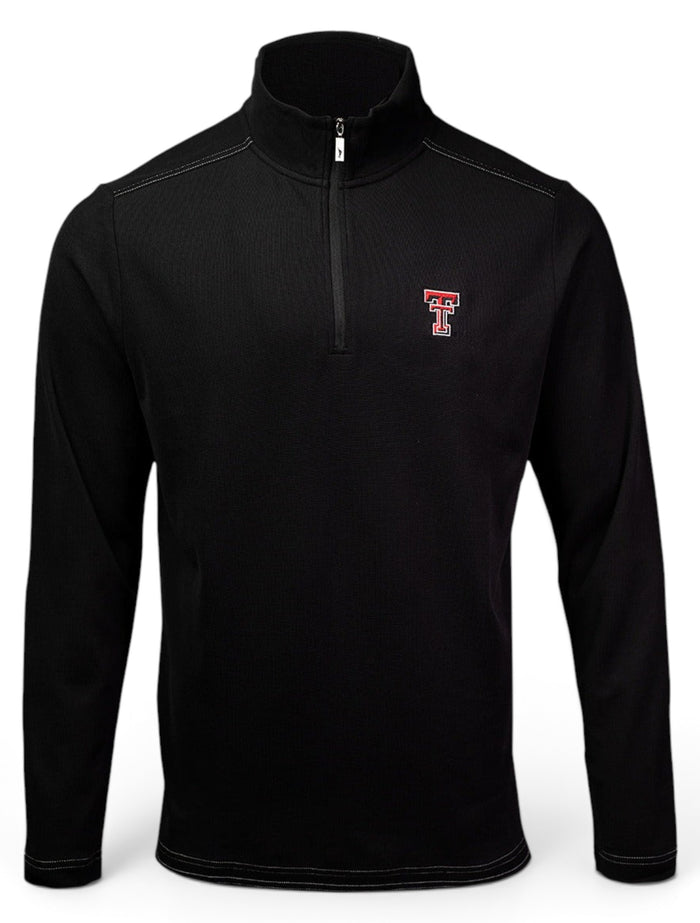Tommy Bahama Texas Tech "Sport Emfielder 2.0" 1/2 Zip Pullover – Front view