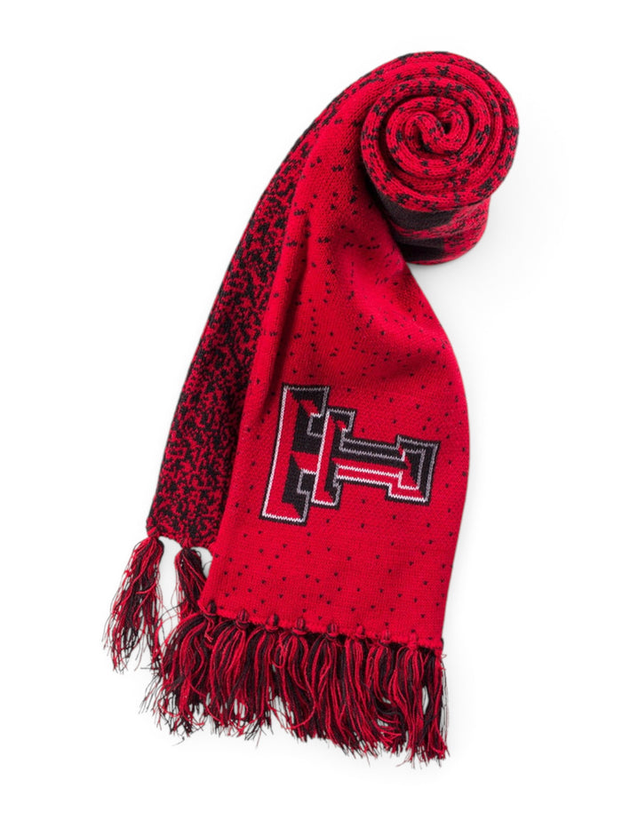Top of the World Texas Tech "Fadeaway" Red Scarf – Front view