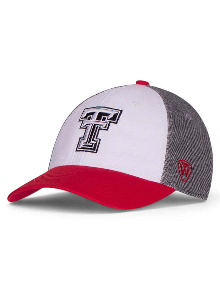 Top of the World Texas Tech "Hustle" Double T on Tri-Color Stretch Fit – Front view