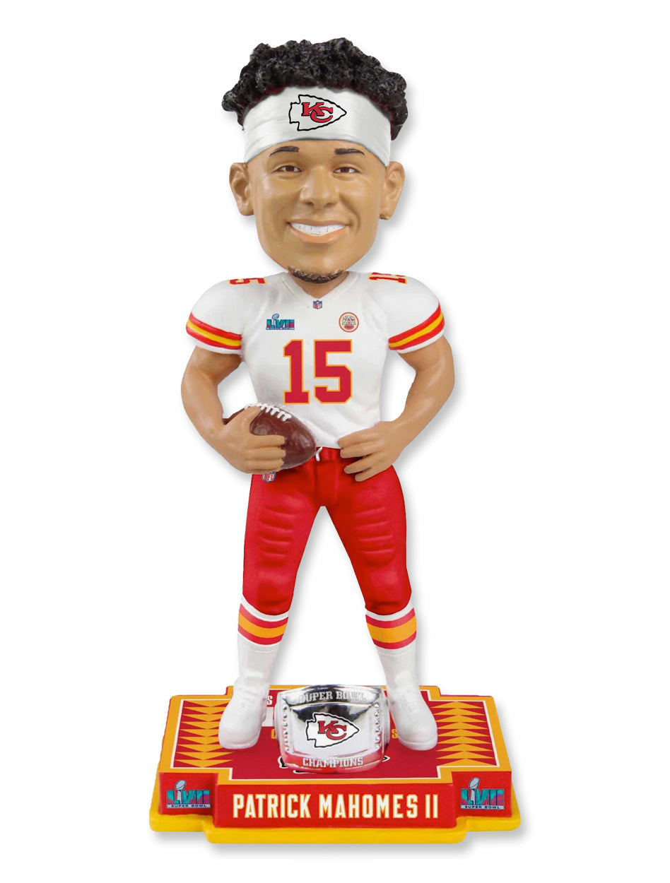Patrick Mahomes Kansas City Chiefs Super Bowl LVII Champions Bobble He –  Red Raider Outfitter