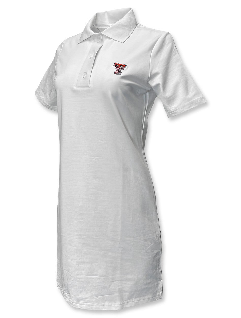 Texas Tech Double T Captiva Polo Dress In White, Size: XL, Sold by Red Raider Outfitters