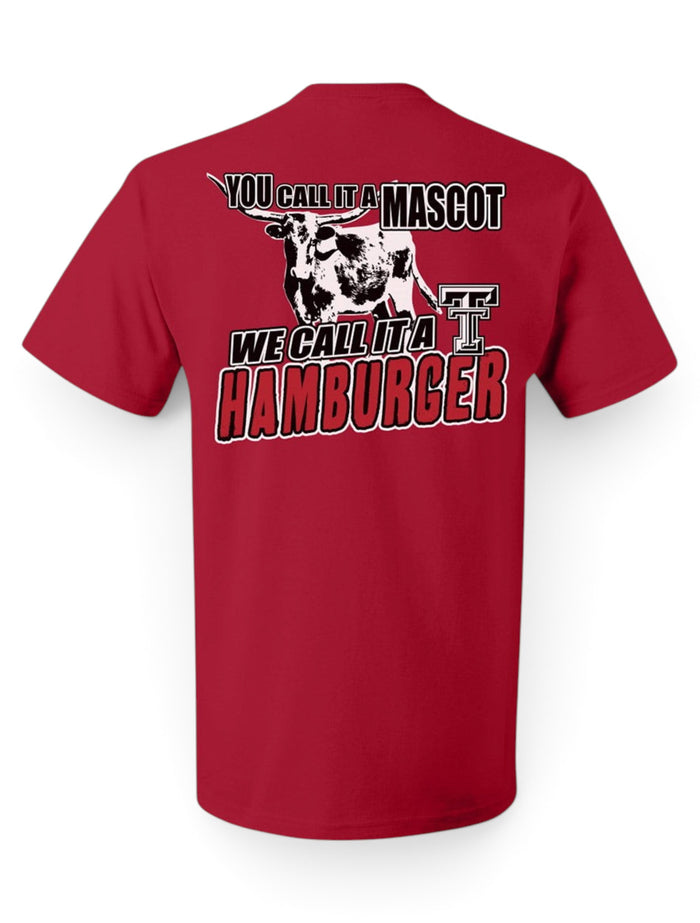 We Call It A Hamburger Red T-Shirt - Texas Tech – Front view