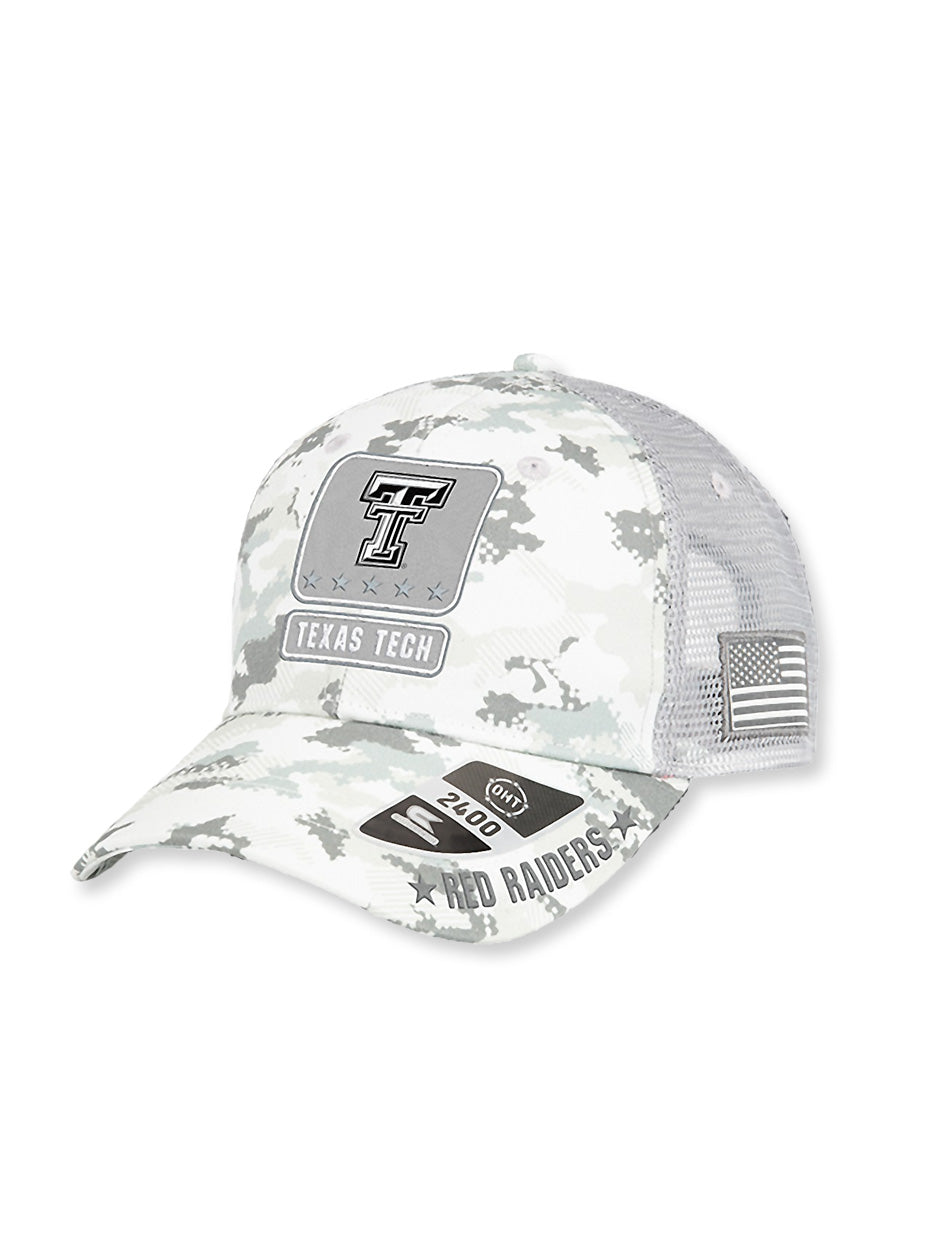 Arena OHT Texas Tech American Hero White Camo Snap Back Cap