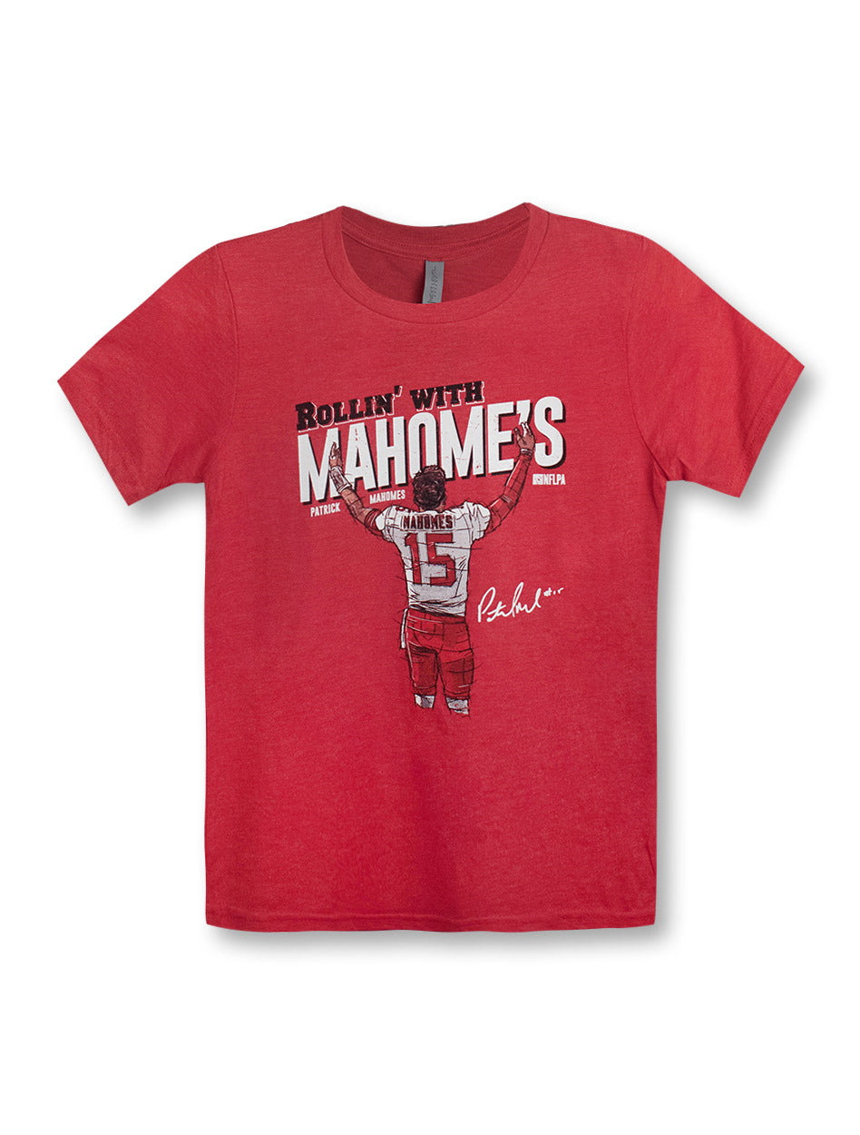 Texas Tech Red Raiders Rollin' with Mahomes Youth T-Shirt in Red, Size: XS, Sold by Red Raider Outfitters