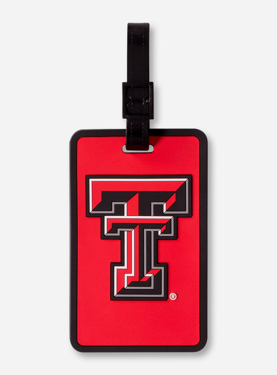 Texas Tech Double T Black & Red Silicone Luggage Tag