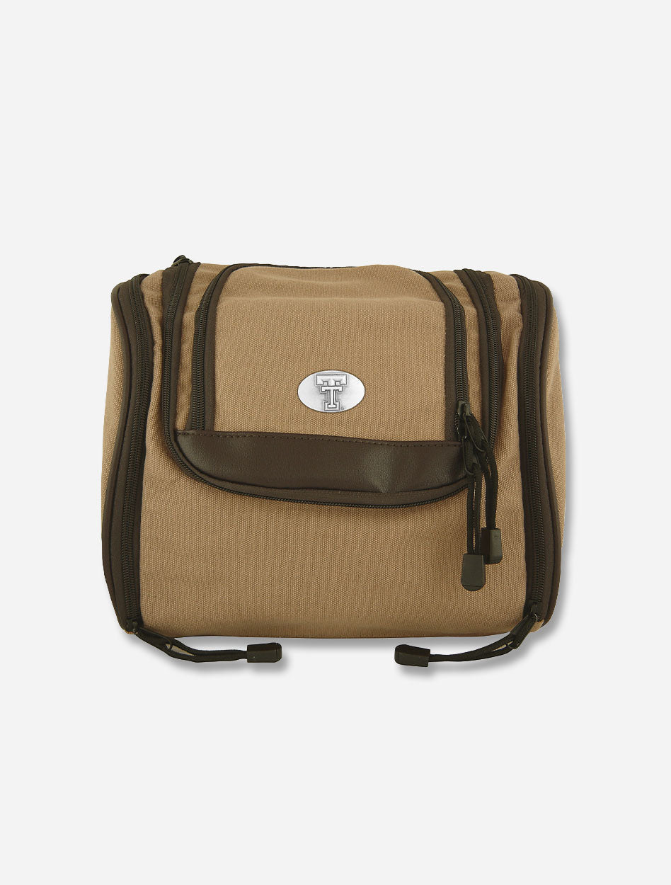 Texas Tech Red Raiders Waxed Canvas Hanging Toiletry Bag – Red