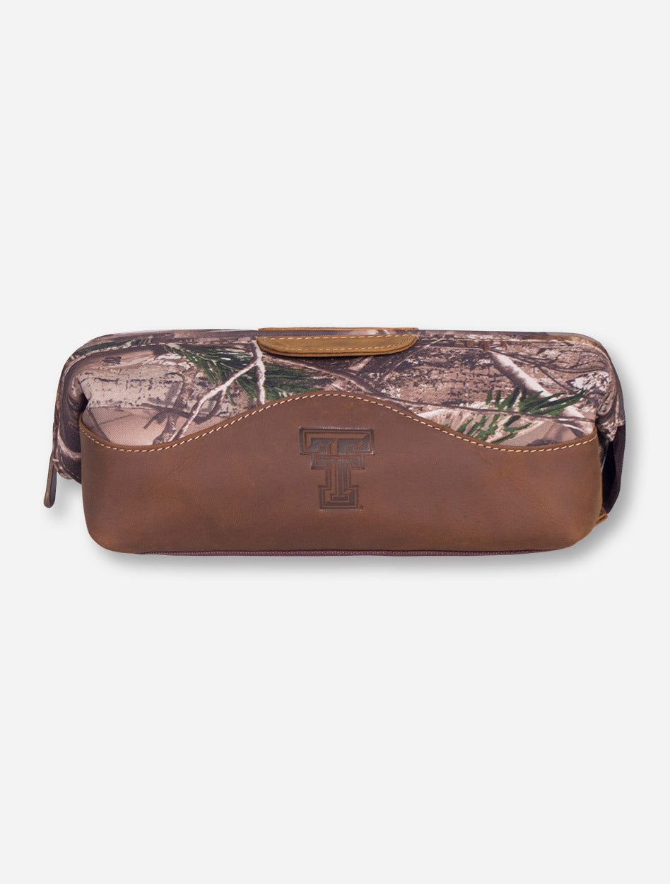 Texas Tech Camo Leather Double T Travel Kit