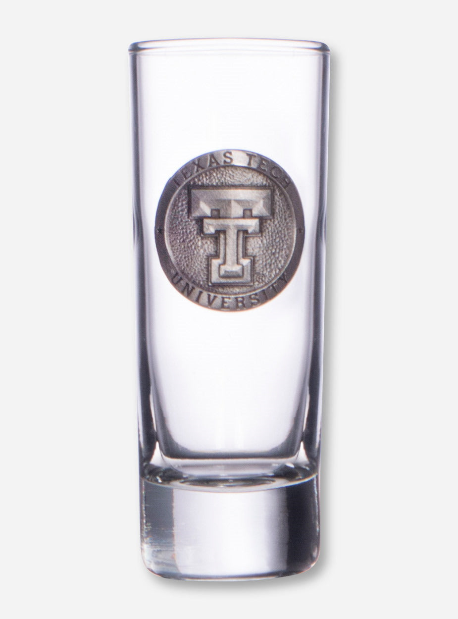 Heritage Pewter Texas Tech Double T Emblem on Shot Glass