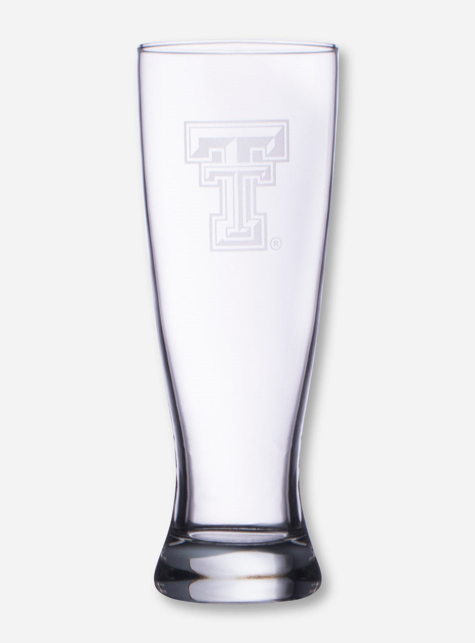 Texas Tech Etched Double T Pilsner Glass