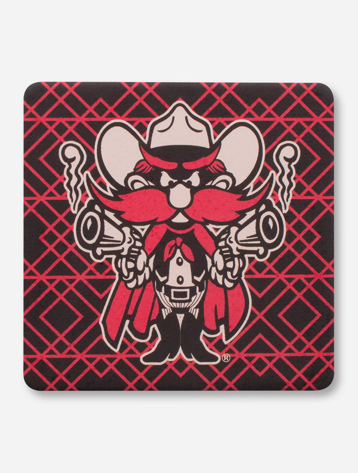 Texas Tech Red Raiders Geometric Raider Red Coaster