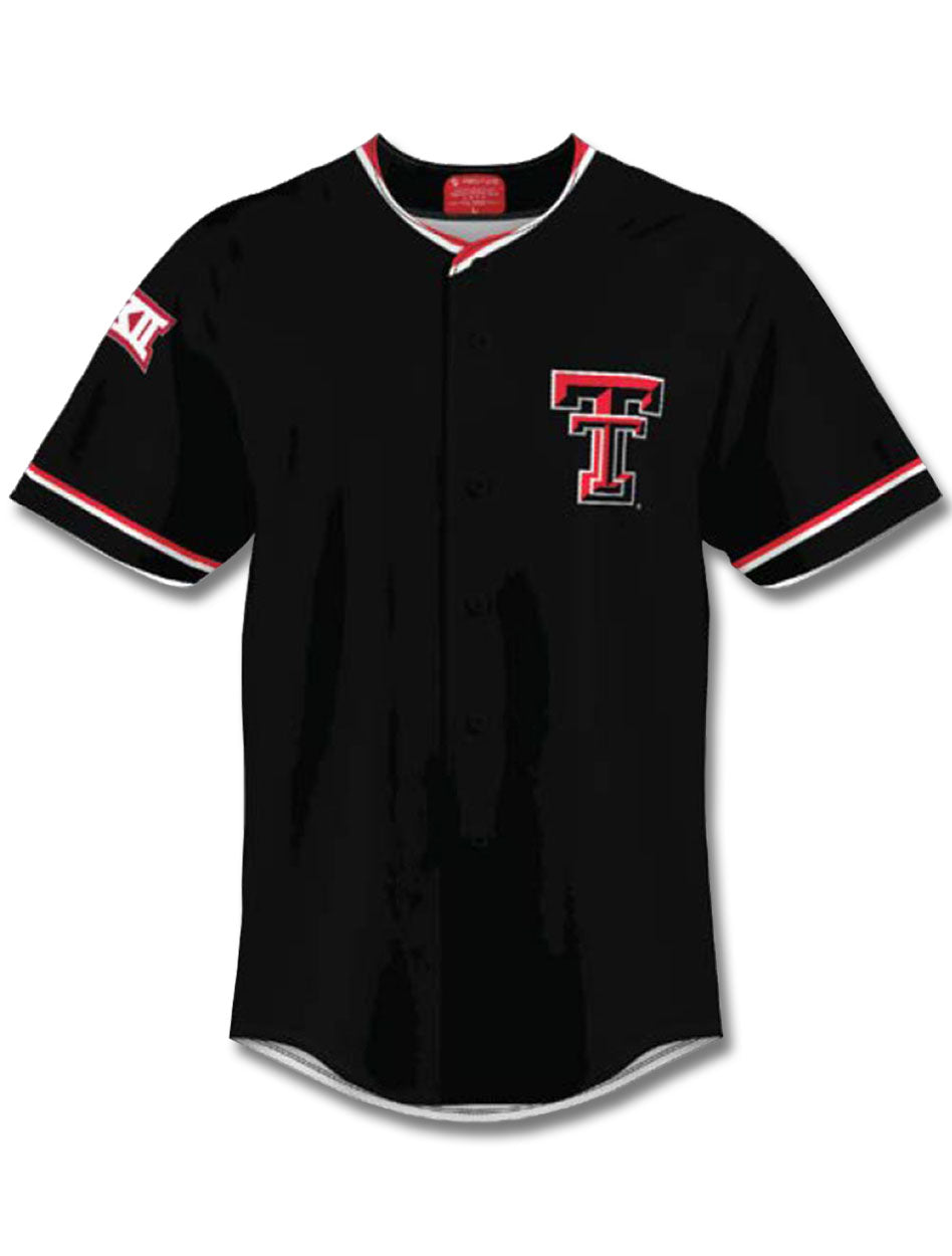 red and black baseball uniforms