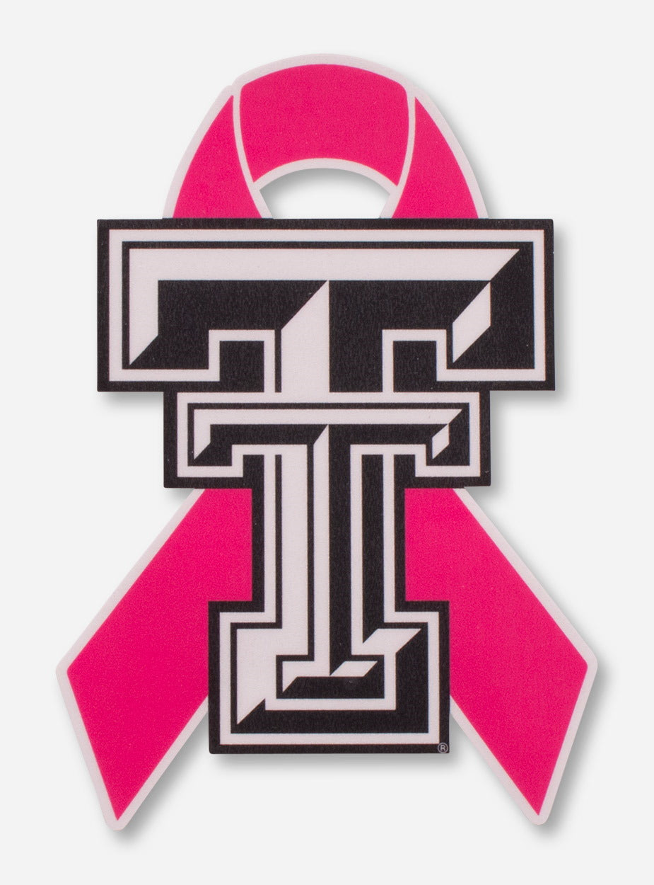 Texas Tech Red Raiders Breast Cancer Awareness Ribbon Decal