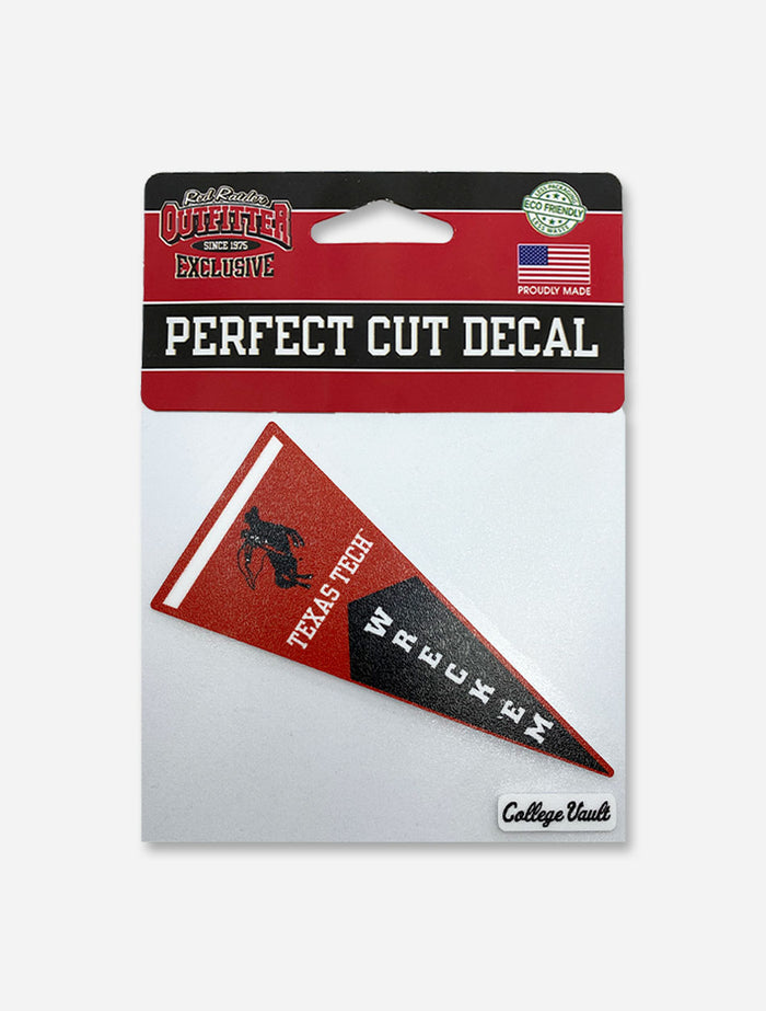 Texas Tech Red Raider "Pennant" Throwback Perfect Cut Decal