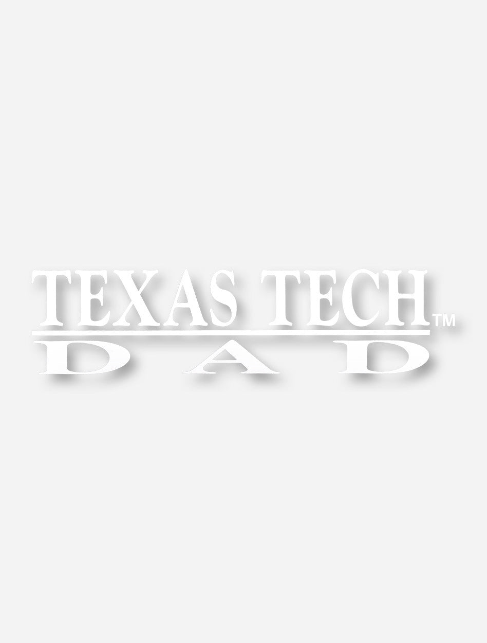 Texas Tech Dad White Decal