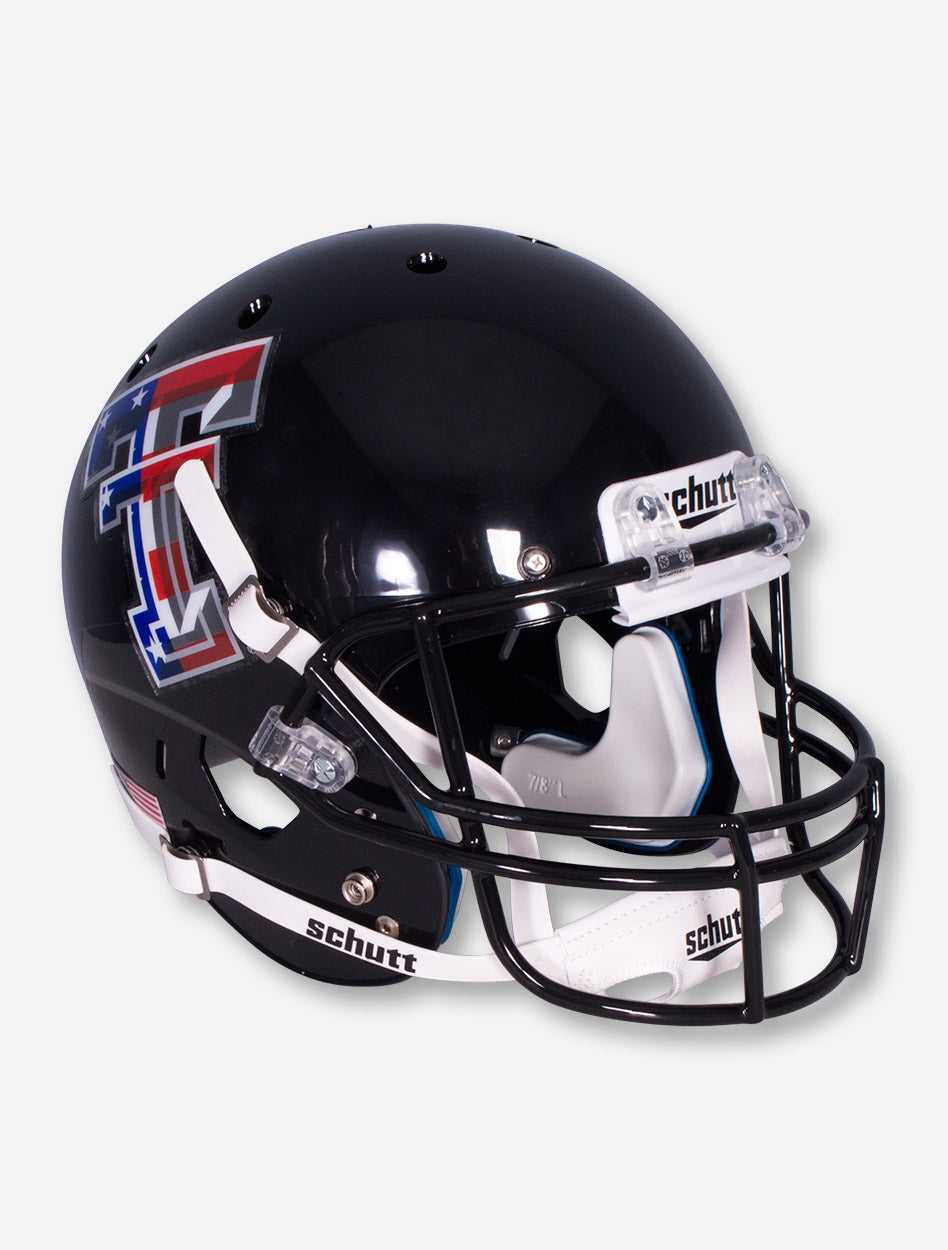 Schutt Limited Edition Flag Double T on Black Replica Helmet - Texas Tech