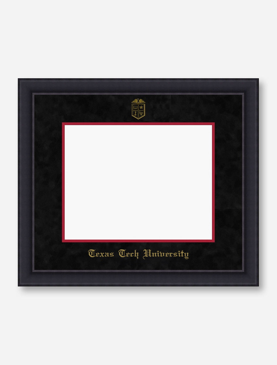 Gold Embossed Black Satin Black Suede Diploma Frame T5