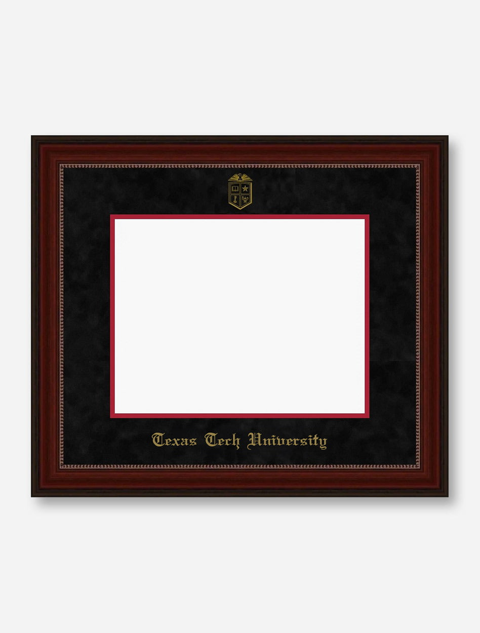 Gold Embossed Cherry Bead Black Suede Diploma Frame T4