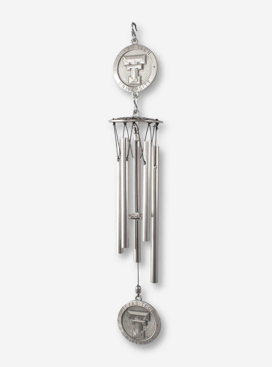 Texas Tech 16" Double T Silver Wind Chime