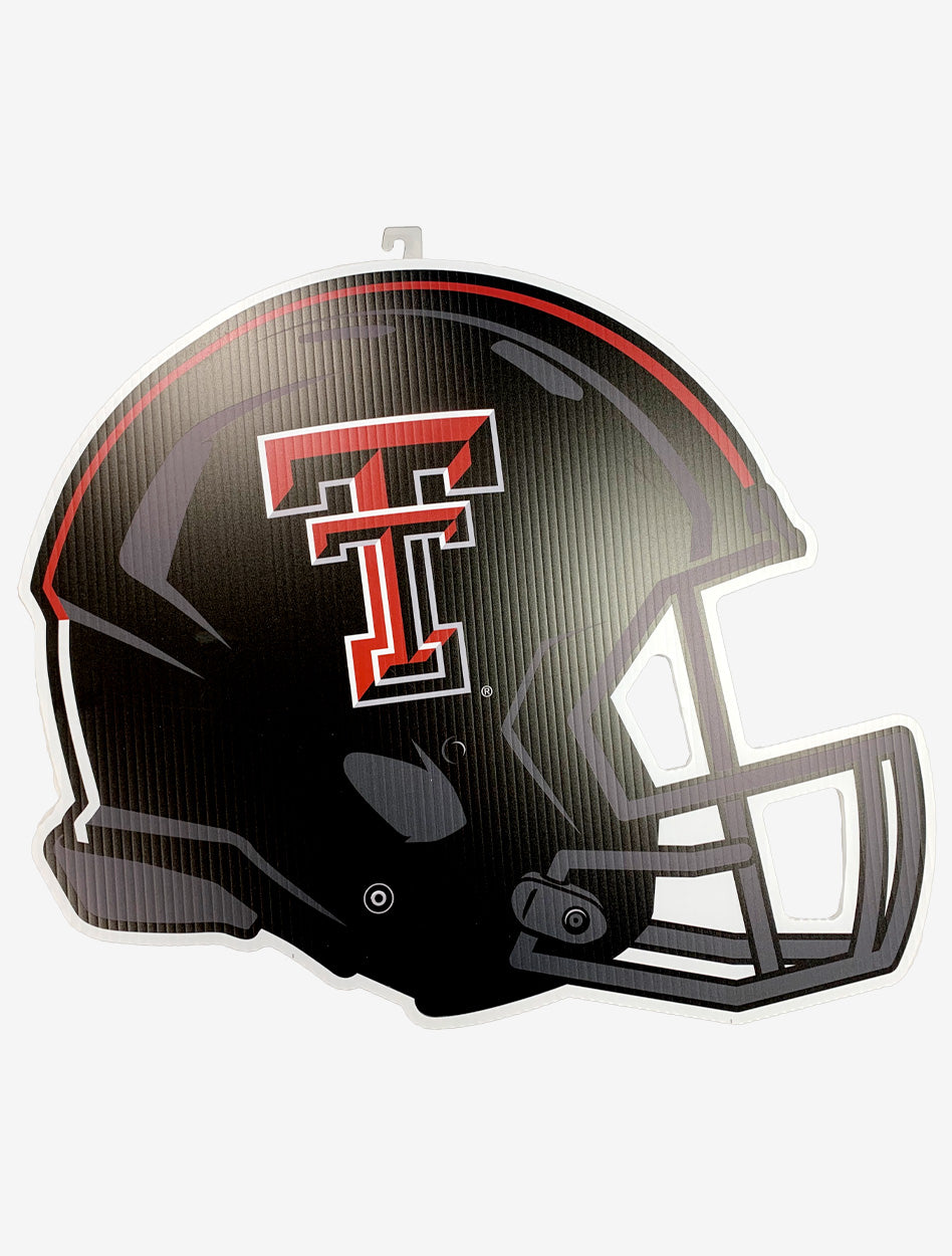 black football helmet grass Texas Tech Football Helmet Lawn Sign