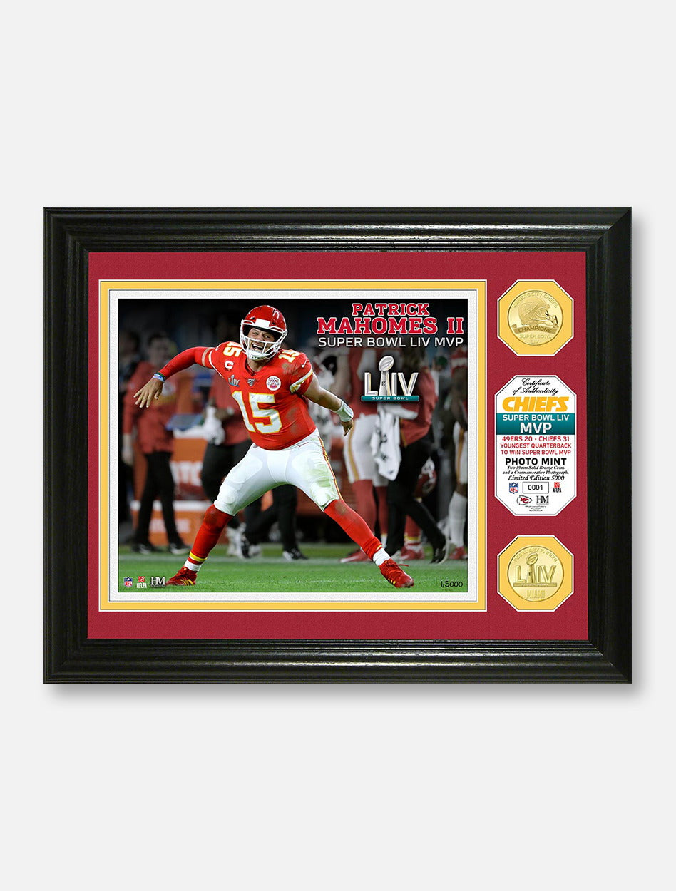 Highland Mint Patrick Mahomes Kansas City Chiefs 2022 NFL MVP 13'' x 16''  Bronze Coin Photo Mint