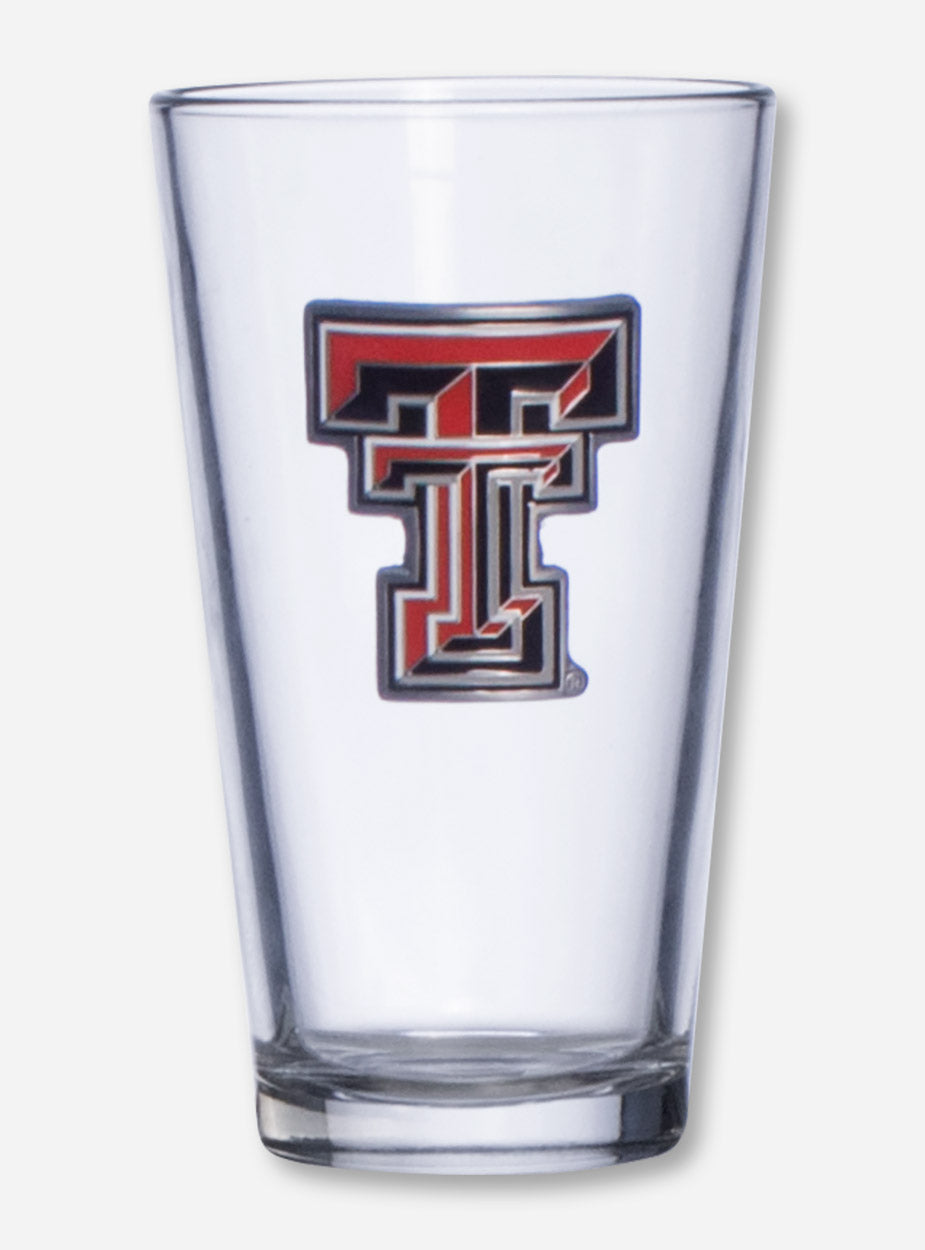 Texas Tech Full Color Double T Emblem on Pint Glass