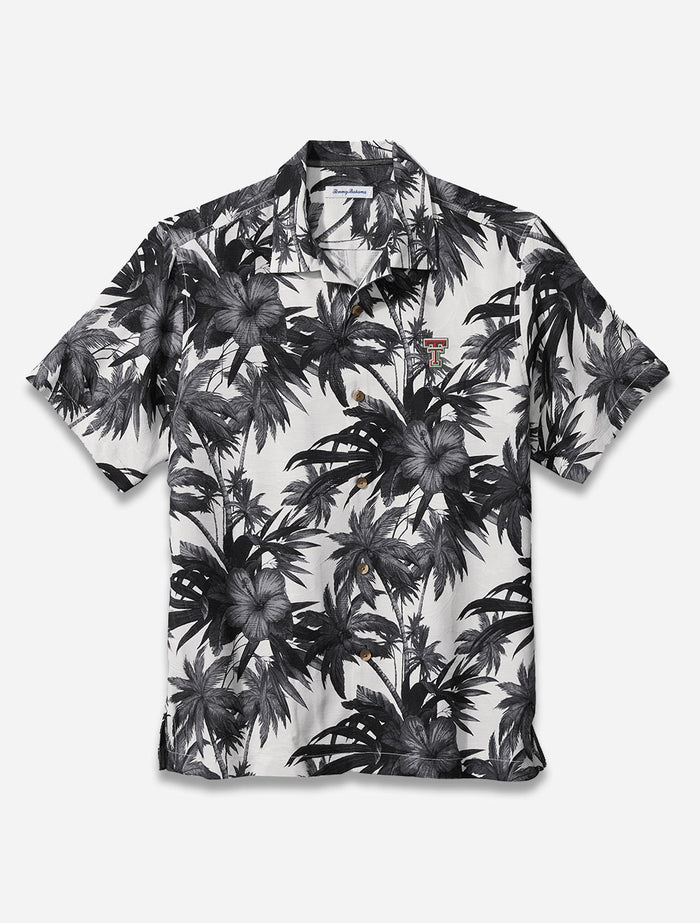 Tommy Bahama Texas Tech "Sport Harbor Island Hibiscus" Silk Camp Button Down