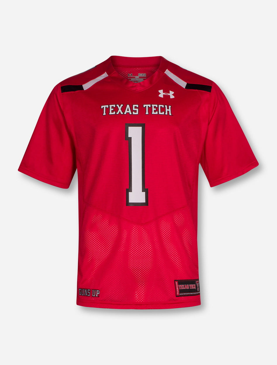 Women's Under Armour #1 Red Texas Tech Red Raiders Replica Football Jersey