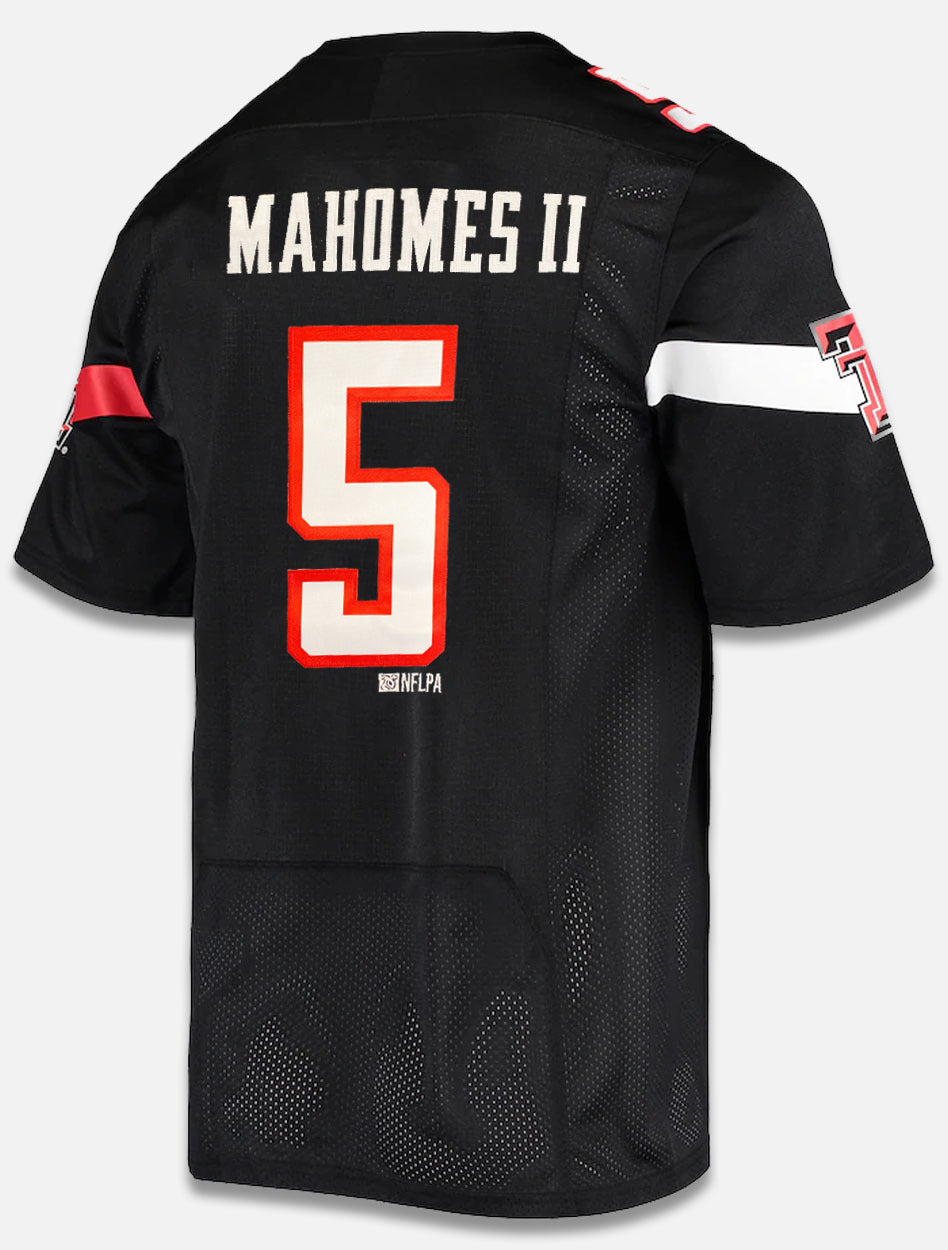 Under Armour Patrick Mahomes II Texas Tech Premium Authentic Twill Jersey in Black, Size: 3X, Sold by Red Raider Outfitters