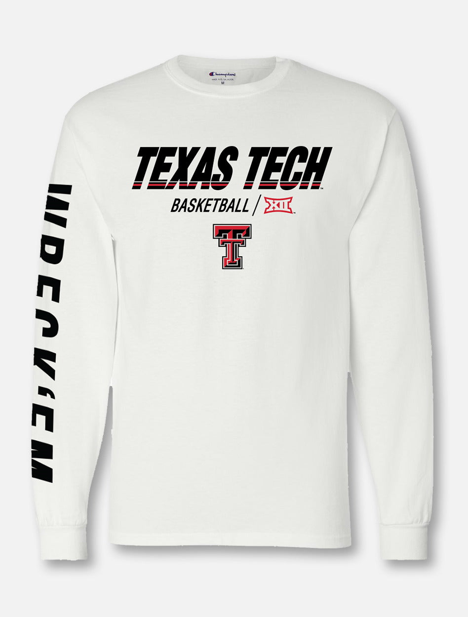 Men's Champion Black Texas Tech Red Raiders Team Stack Long Sleeve T-Shirt Size: Large