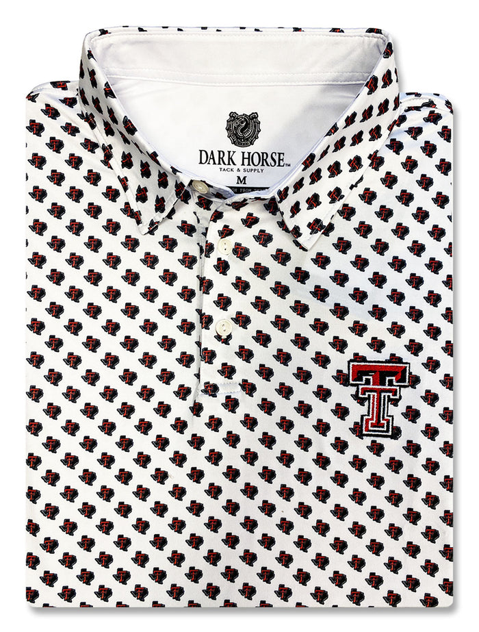 Texas Tech Dark Horse "Pride" Premium White Men's Polo