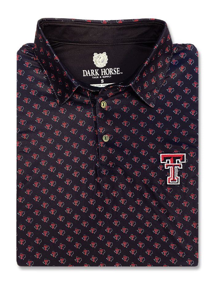 Texas Tech Dark Horse "Pride" Premium Black Men's Polo