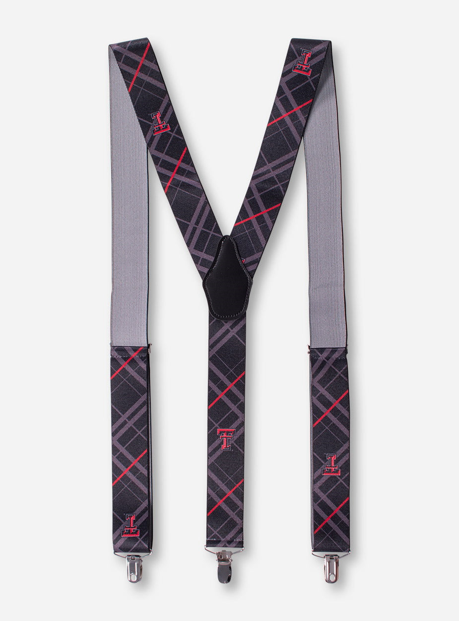 Texas Tech Double T Plaid Black Suspenders