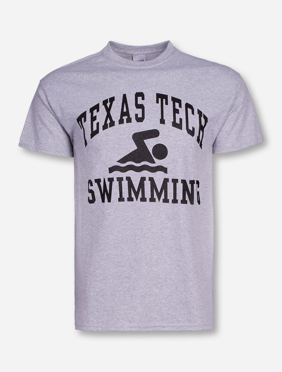 Texas Tech Swimming on Heather Grey T-Shirt