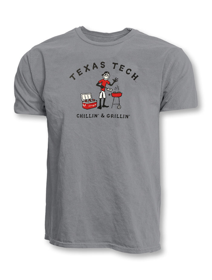 Texas Tech Red Raiders Life is Good "Chillin' & Grillin'" Grey T-Shirt