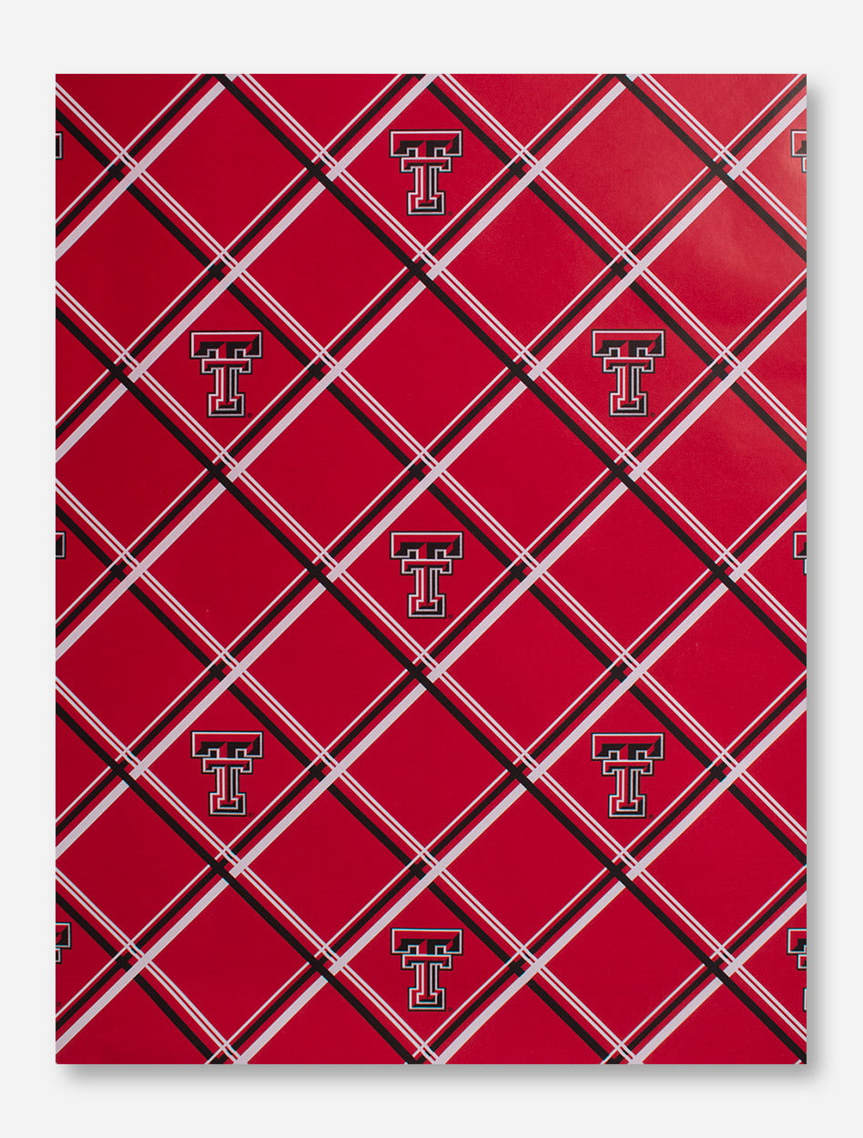 Texas Tech Plaid Double T Wrapping Paper