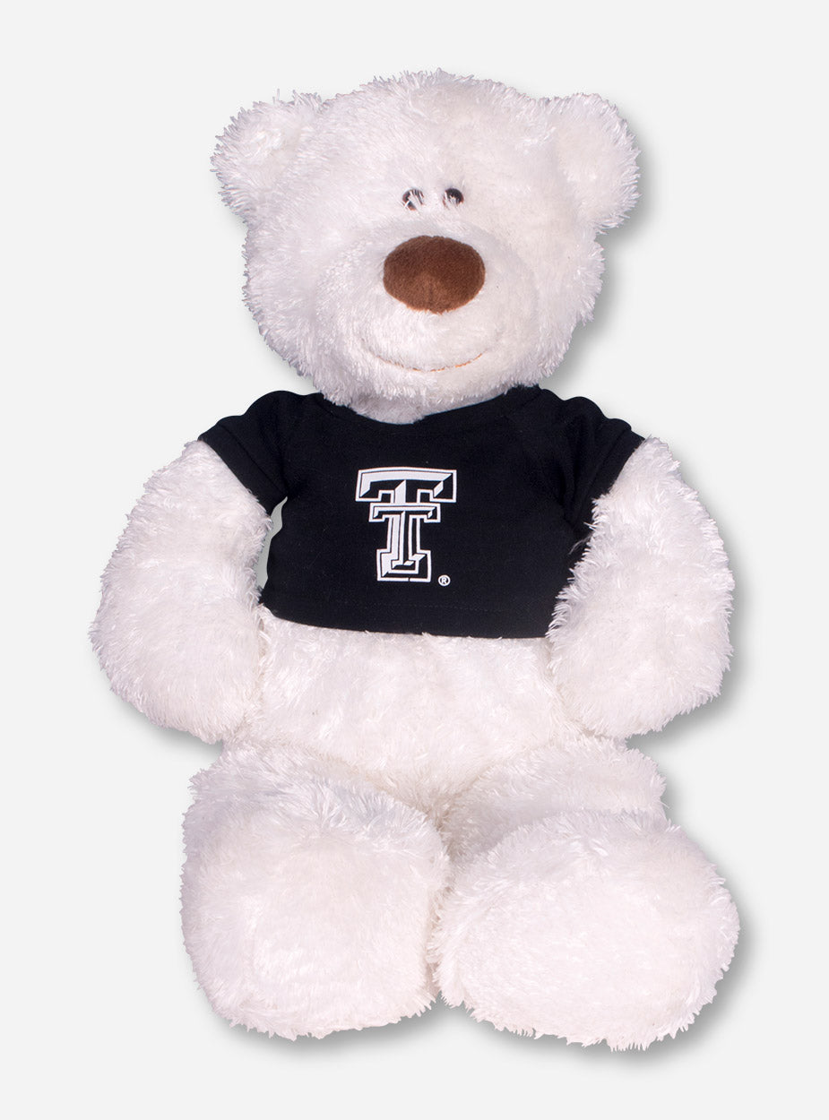 Texas Tech Large White Bear with Black Double T T-Shirt